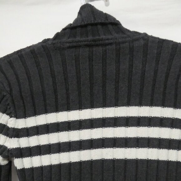 DKNY ACTIVE | medium | Striped Ribbed Turtleneck Long Sleeve Sweater - Picture 10 of 14